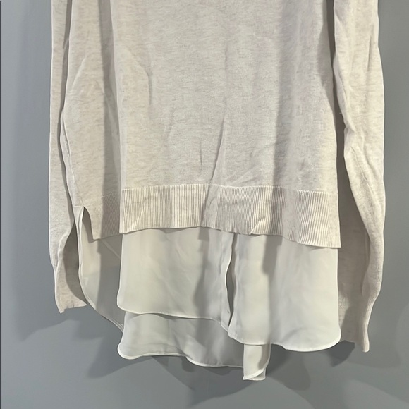 RW&CO. Cream Long Sleeve Notched Collar Blouse - Picture 3 of 5